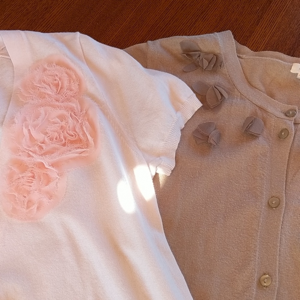 2 j crew short sleeve sweaters sz M